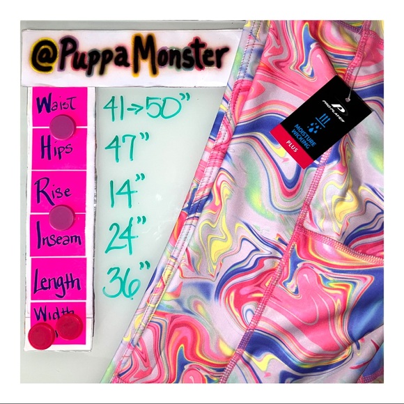 New Pro Player Marble Swirl Leggings 3X Pockets - Picture 6 of 6